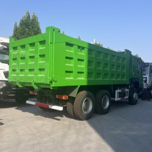 Used Howo 371 6x4 green dump tipper truck