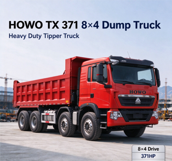 Used Howo TX 371HP 8x4 Dump Truck 12 Wheels Heavy Duty Tipper Truck